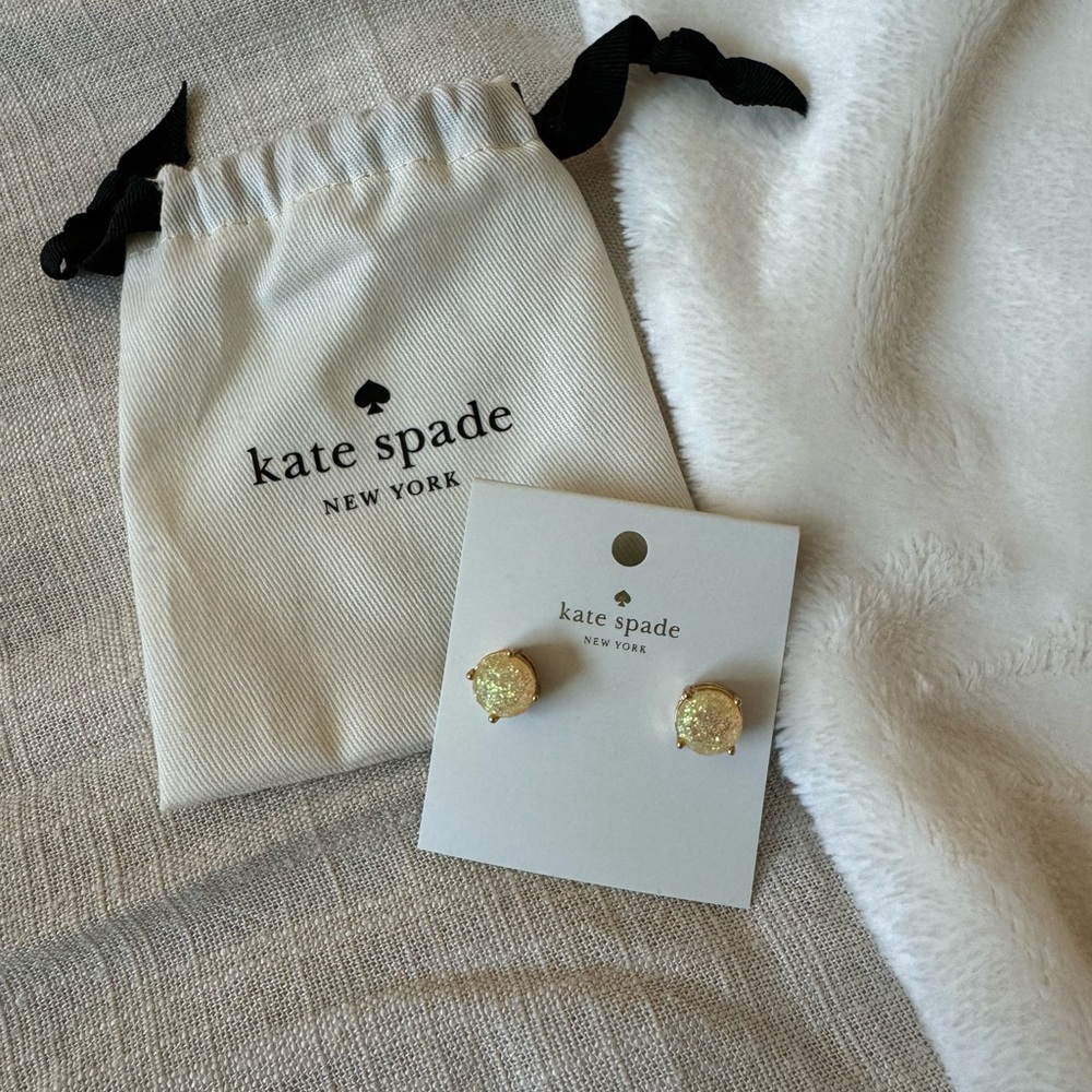 NWT Kate Spade Opal Glitter Stud Earrings
